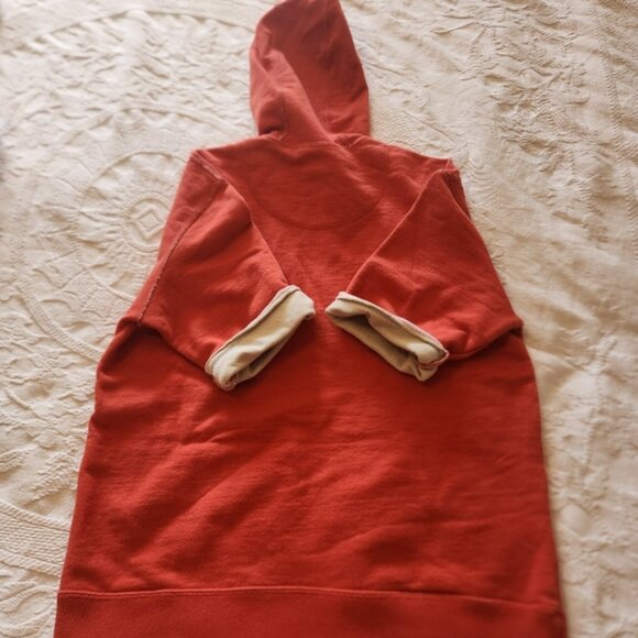 Vntg Guess Jeans 100% cotton, sweater‎ tee Orange, Hooded. - Picture 5 of 9